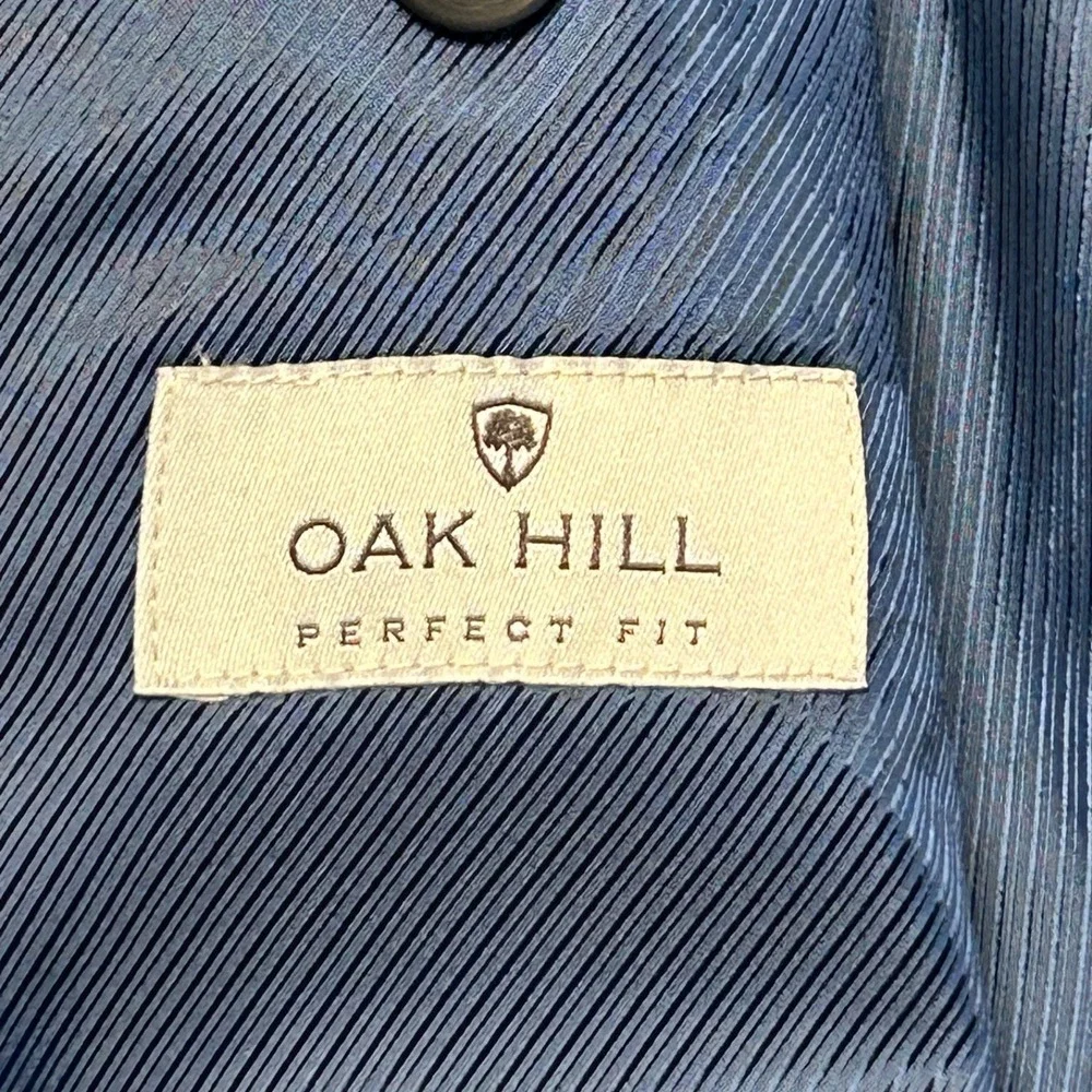 Oak Hill DXL Perfect Fit Blazer Mens 52L Gray Wool Blend Suit Jacket Sport Coat